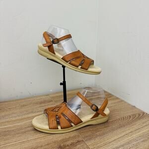 SAS Huarache Brown Leather Strappy Sandals Women’s Size 10